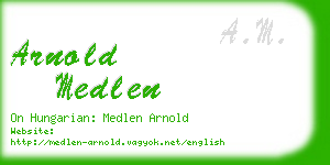 arnold medlen business card